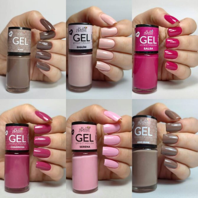 Esmalte-Efeito-Gel-1 Unhas Elegantes: 25 Inspirações Sofisticadas, Delicadas e Fáceis de Combinar