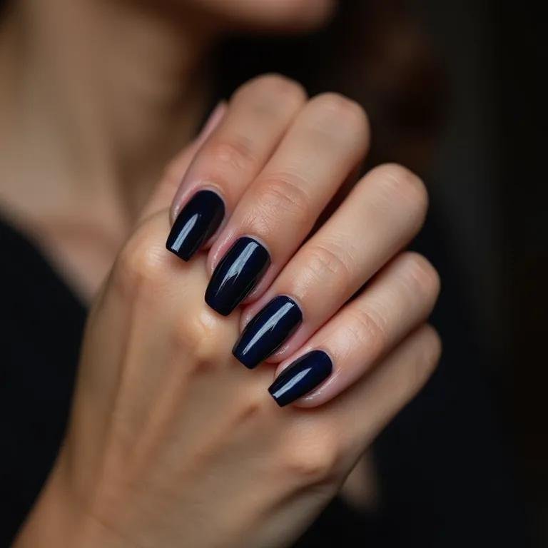 Unhas-azul-marinho-6 Unhas Elegantes: 25 Inspirações Sofisticadas, Delicadas e Fáceis de Combinar