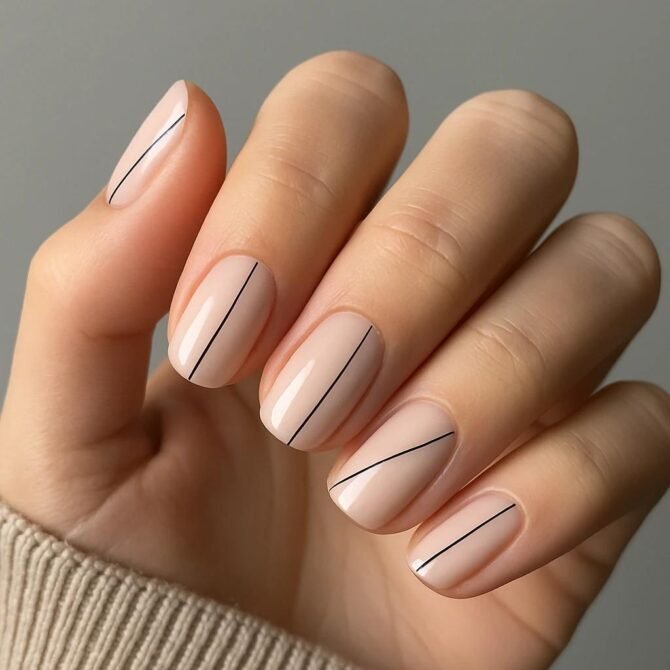 Unhas-com-linhas-finas-3 Unhas Elegantes: 25 Inspirações Sofisticadas, Delicadas e Fáceis de Combinar