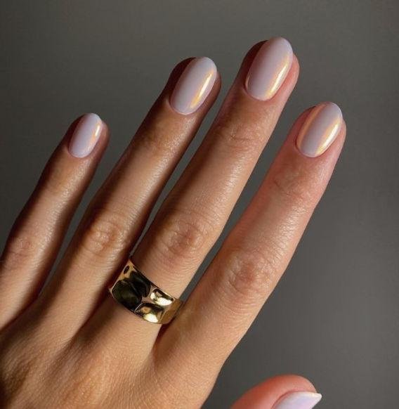 Unhas-peroladas-3 Unhas Elegantes: 25 Inspirações Sofisticadas, Delicadas e Fáceis de Combinar