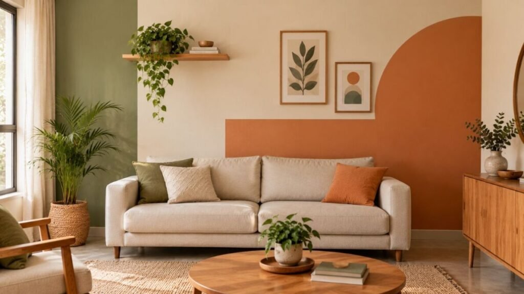 decoracao-para-parede-de-sala-Formas-geometricas-1024x576 Decoração para Parede de Sala: 25 Ideias Lindas e Baratas para Transformar o Ambiente