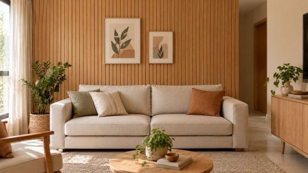 decoracao-para-parede-de-sala-Instale-um-painel-ripado-1024x576 Decoração para Parede de Sala: 25 Ideias Lindas e Baratas para Transformar o Ambiente