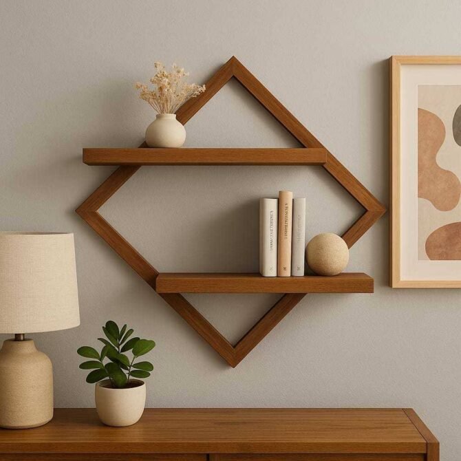 quadro-decorativo-prateleira Decoração para Parede de Sala: 25 Ideias Lindas e Baratas para Transformar o Ambiente