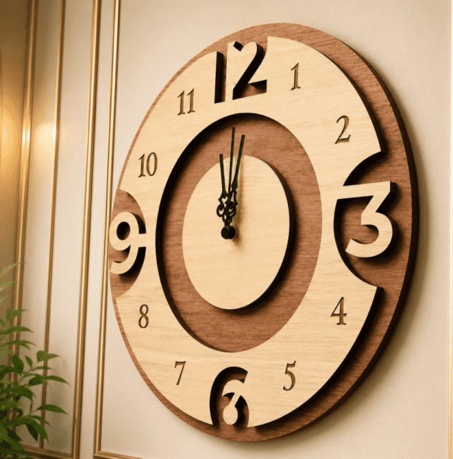 relogio-decorativo-de-parede-02 Decoração para Parede de Sala: 25 Ideias Lindas e Baratas para Transformar o Ambiente