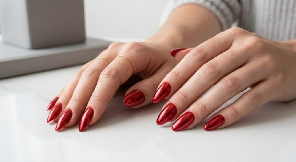 06-1024x559 Unhas Vermelhas: 20 Ideias Elegantes para se Inspirar