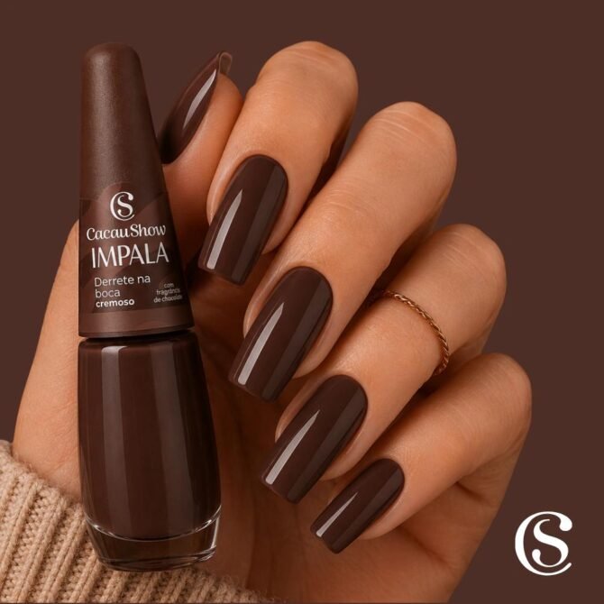 Derrete-na-Boca-–-marrom-chocolate-cremoso-3 Coleção de Esmaltes Impala Cacau Show: Guia Completo das Cores Cremosas e Peroladas