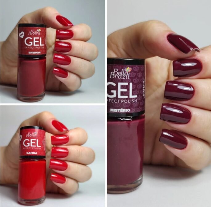 esmalte-vermelho-bella-brazil Unhas Vermelhas: 20 Ideias Elegantes para se Inspirar