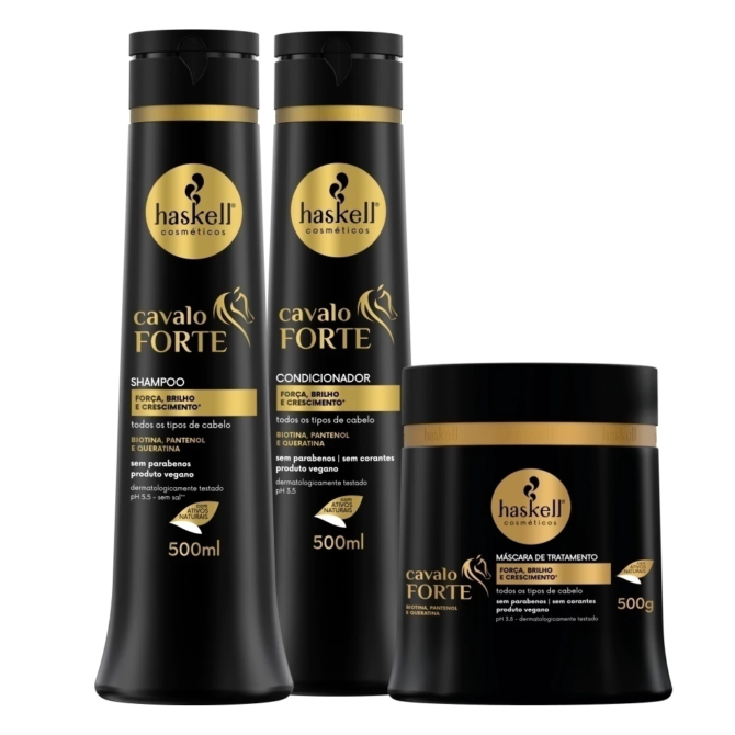 image-33 Kit Haskell Cavalo Forte Crescimento Shampoo e Condicionador 500ml: vale a pena?