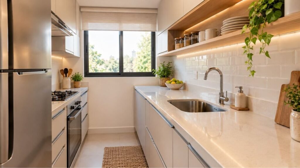 07-1-1024x576 Decoração de Cozinha Pequena: 20 Ideias para Aproveitar Melhor o Espaço