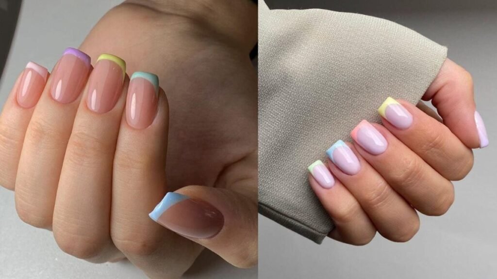Francesinha-colorida-em-tons-pastel-1-1024x576 Unhas Francesinhas: 20 Ideias Elegantes para Usar em Diferentes Ocasiões