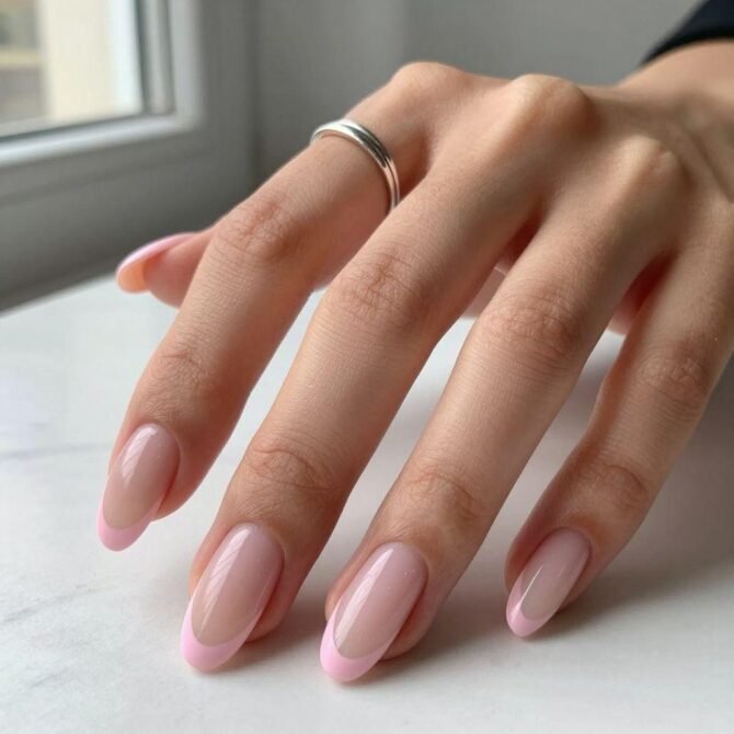 Francesinha-rosa-5 Unhas Francesinhas: 20 Ideias Elegantes para Usar em Diferentes Ocasiões