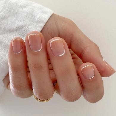 Microfrancesinha-4 Unhas Curtas: 20 Ideias Elegantes e Fáceis para se Inspirar