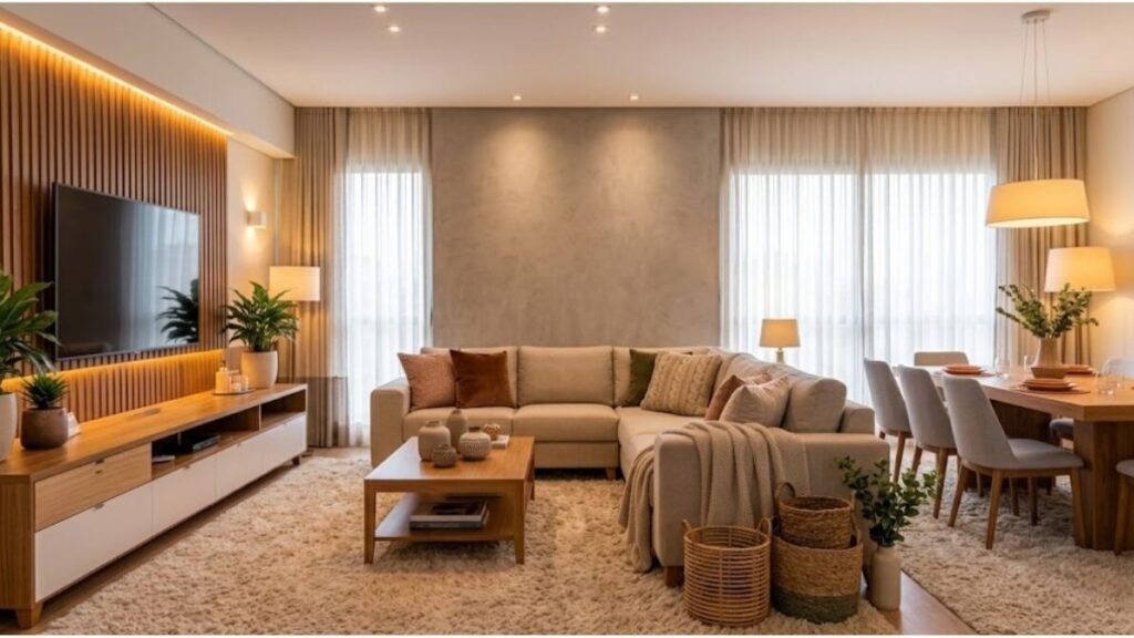texturas-as-paredes-ou-aos-objetos-1024x576 Decoração de Sala: 20 Ideias para Deixar o Ambiente Bonito e Aconchegante
